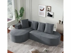 Sofá modular con chaise longue en L, asiento profundo, relleno de espuma comprimida, color .^KOMHTOM Online