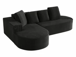 KOMHTOM Sofá modular con chaise longue en L, asiento profundo, relleno de espuma comprimida, Negro Online