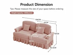 Sofá Modular|Sofá modular convertible con puff incluido soporte lumbar cojín Chenille