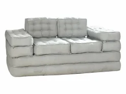 Vente-unique Sofá modular convertible de tela color DILAKO Gris Outlet