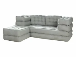 Vente-unique Sofá modular convertible de tela color DILAKO Gris Outlet