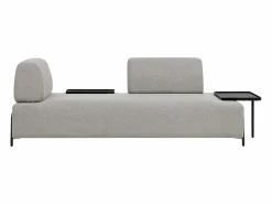 Modus Sofa Sofá modular de 3 plazas de diseño moderno por módulos con mesitas Diadema - Gris claro