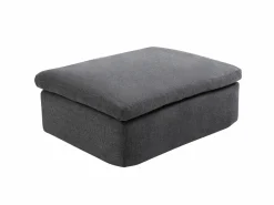 Vente-unique Sofás Y Sillones|Sofá Modular|Sofá modular de esquina con puf en tejido CORTOLINE