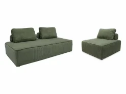Sweeek Conjunto Sofás|Sofá modular de pana, 3 plazas