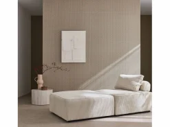 Sweeek Sofá modular de pana, 2 plazas Crema Hot