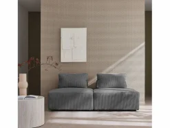 Sweeek Sofá Modular|Sofá modular de pana, 2 plazas oscuro