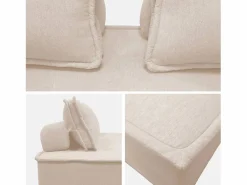 Sofá modular en tela lisa, 2 plazas^Sweeek Outlet