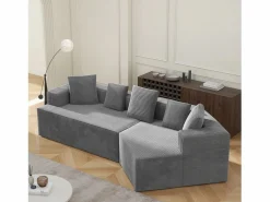 KOMHTOM Sofá Modular|Sofá modular, estampado de nubes, terciopelo acanalado, embalaje totalmente comprimido, sin montaje,