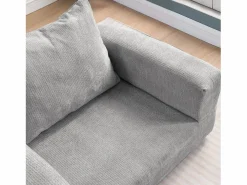 Sofá modular fácil de mover tejido suave en chenilla ideal para habitación de invitados Gris claro Discount