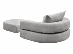 Sofá modular fácil de mover tejido suave en chenilla ideal para habitación de invitados Gris claro Discount