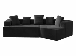 Sofá modular, motivo de nubes, tejido de terciopelo acanalado, embalaje totalmente comprimido, sin montaje, .^KOMHTOM Outlet