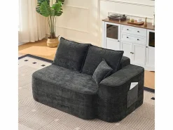 DripeX Sofás Club|Sofá modular ángulo izquierdo - Chenilla - 3 cojines y 2 orejeros - 262x144x65cm