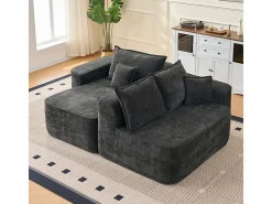 DripeX Sofás Club|Sofá modular ángulo izquierdo - Chenilla - 3 cojines y 2 orejeros - 262x144x65cm