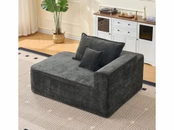 DripeX Sofás Club|Sofá modular ángulo izquierdo - Chenilla - 3 cojines y 2 orejeros - 262x144x65cm