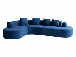 DripeX Sofá modular ángulo izquierdo Chenilla - 5 Plazas - 4 orejeros - - 327x215x65cm Azul Online