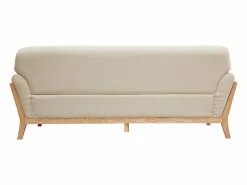 Miliboo Sofá Escandinavo|Sofá De Tela|Sofá nórdico 3 plazas patas madera YOKO