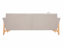 Miliboo Sofá nórdico 3 plazas y fresno ASAKO Beige