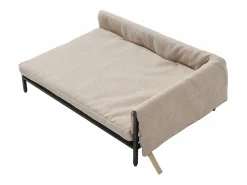 Vente-unique Cama De Animales De Compañía|Sofá para mascotas de lino Taupe, beige L. 80 x P. 58 x Alt. 28 cm SIPARIA