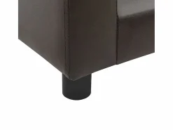 Clicnbuy Sofá para perros felpa y cuero sintético marrón 60x43x30 cm Marru00f3n Online