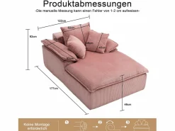 Sofá reclinable de 1 plaza - Sillón de pana - No requiere montaje -^Hauss Spole Discount