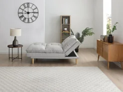 Vente-unique Sofá reclinable de 3 plazas convertible clic-clac en tejido PALOBU Gris claro Hot