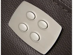 Sofá reclinable eléctrico de microfibra Ducka-Color Marrón-Sistema Eléctrico-Número de plazas 3 plazas^Les Tendances Outlet