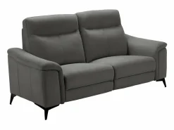Sofá reclinable eléctrico de microfibra Kuiza-Color claro-Número de plazas Sillón reclinable eléctrico de 3 plazas^Les Tendances Clearance