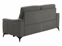 Sofá reclinable eléctrico de microfibra Kuiza-Color claro-Número de plazas Sillón reclinable eléctrico de 3 plazas^Les Tendances Clearance