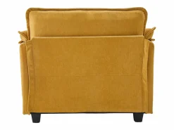 Sofá recto - Sofá con bolsillos laterales y reposapiés con espacio de almacenamiento - para sala de estar y dormitorio Amarillo Clearance