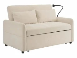 Sofá recto - Sofá plegable con soporte para teléfono y bolsillo de almacenamiento - respaldo ajustable - para sala de estar y dormitorio^ Best