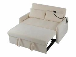 Sofá recto - Sofá plegable con soporte para teléfono y bolsillo de almacenamiento - respaldo ajustable - para sala de estar y dormitorio^ Best