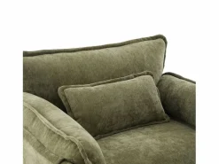 Sofá recto - Sofá con bolsillos laterales y reposapiés con espacio de almacenamiento - para sala de estar y dormitorio Verde Best