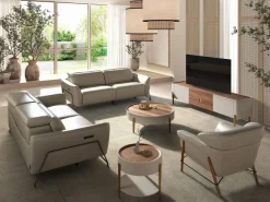 Angel Cerda Sofá relax 3 plazas piel arena 6264 Beige Online