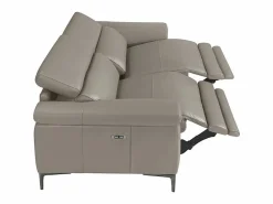 Sofá relax 3 plazas piel gris oscuro 6122^Angel Cerda Online