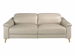 Sofá relax 3 plazas piel gris taupe 6190^Angel Cerda Best