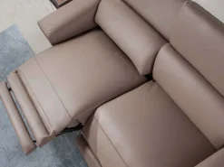 Angel Cerda Sofá relax 3 plazas piel visón 6105 Beige Online
