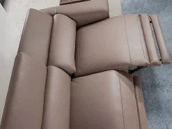 Angel Cerda Sofá relax 3 plazas piel visón 6105 Beige Online