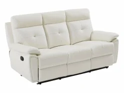 Vente-unique Sofá Relax|Sofá relax de 3 plazas de piel estilo contemporáneo VINETA