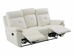 Vente-unique Sofá Relax|Sofá relax de 3 plazas de piel estilo contemporáneo VINETA