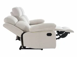 Vente-unique Sofá relax de 3 plazas de tela chenilla color LANA Beige Best
