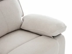 Vente-unique Sofá relax de 3 plazas de tela chenilla color LANA Beige Best