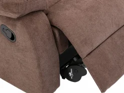 Sofá relax de 3 plazas de tela marrón TOLZANO^Vente-unique Outlet