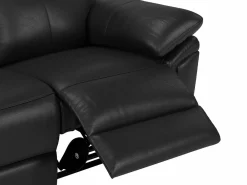 Vente-unique Sofá relax mecánico 3 plazas piel búfalo PAKITA Negro Discount