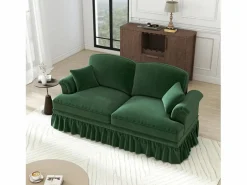 Sofá Modular|Sofá Respaldo segmentado Espuma alta densidad Puff incluido Tela chenilla