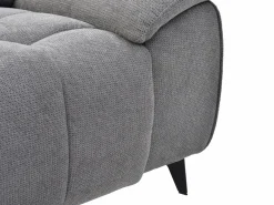 Vente-unique Sofá rinconera izquierda relax eléctrico en tela texturizada CELTIMO Gris Clearance