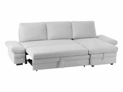 Sofá rinconera convertible y reversible en chenilla claro SIVIARA^Vente-unique