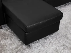 Sofá rinconera de piel sintética color ACKLEY^Vente-unique Outlet