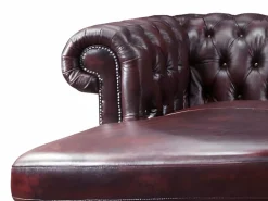 Sofá rinconera derecha chesterfield 100% piel cherry BRENTON^LINEA SOFA Online