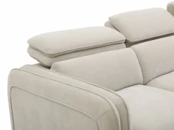 Vente-unique Sofá De Tela|Sofá Cama|Sofá rinconera derecha convertible y puf en tela BALOTIA