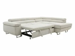 Vente-unique Sofá rinconera derecha de pana NURAZIO Beige Online